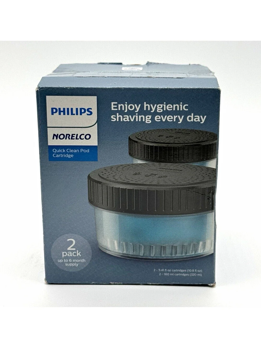 Philips Norelco Quick Clean Pod Cleaning Cartridges 2 Pack CC12/52 New